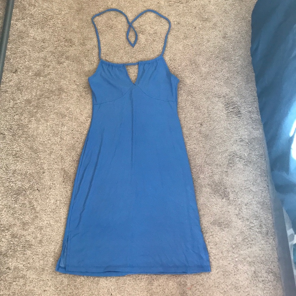 Halter top slit dress